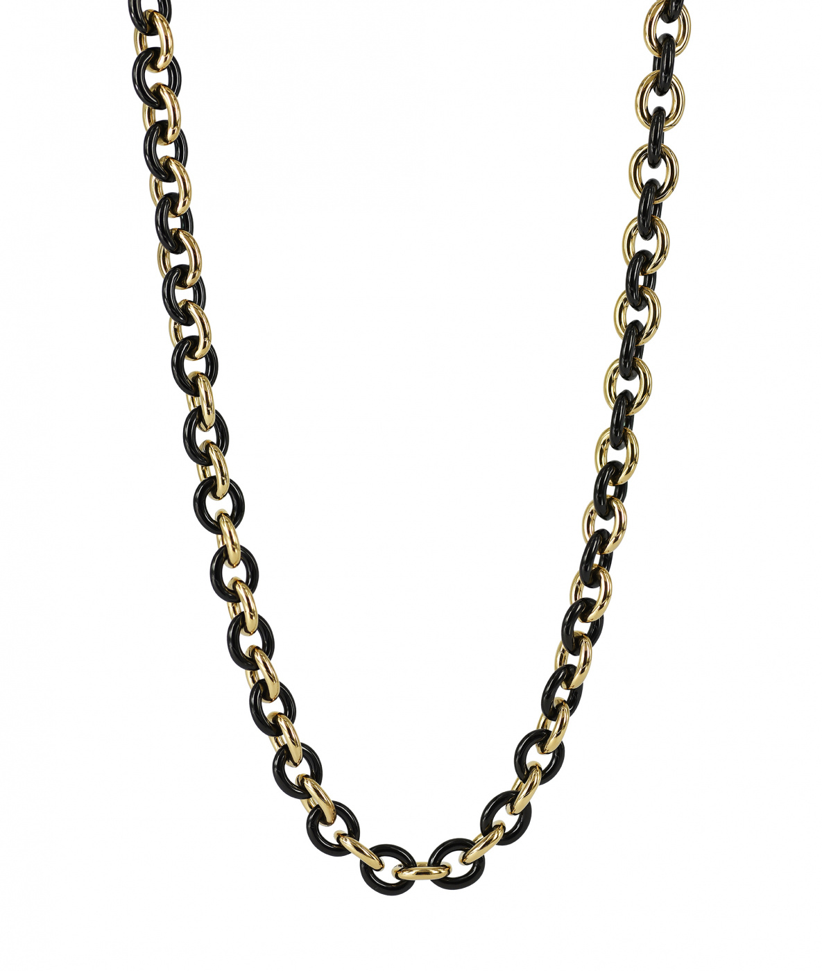 RUBY Small Long Necklaces Svart/Gold