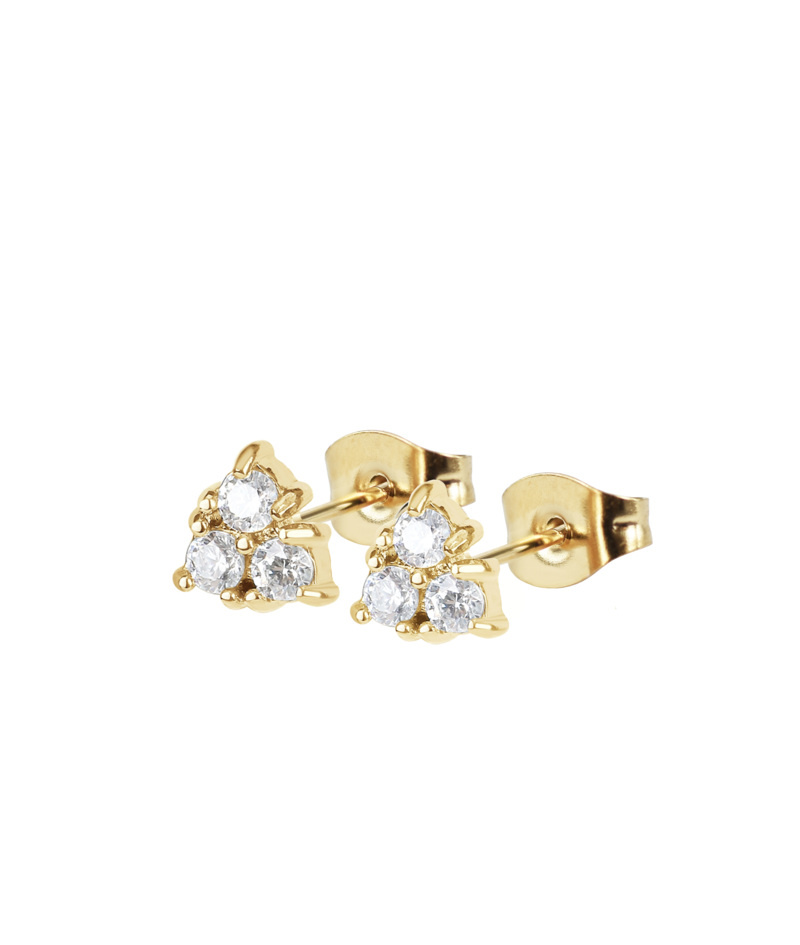MAYA Crystal Earrings Gold