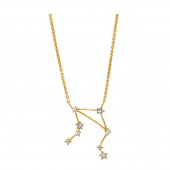 Libra (Vågen) star sign Necklaces - Crystal (Gold)