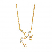Sagittarius (Skytten) star sign Necklaces - Crystal (Gold)