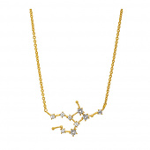 Virgo (Jungfrun) star sign Necklaces - Crystal (Gold)