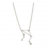 Libra (Vågen) star sign Necklaces - Crystal (silver)
