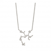 Sagittarius (Skytten) star sign Necklaces - Crystal (silver)
