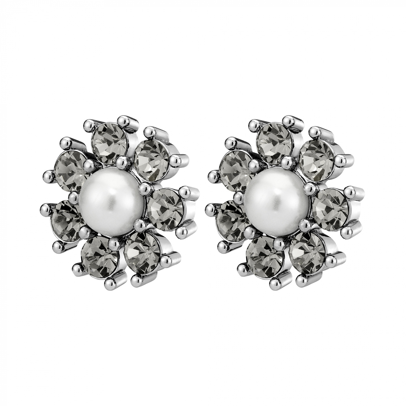 AUDE SS GREY/WHITE PEARL Earrings Silver