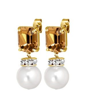 WALI SG GOLDEN - WHITE PEARL Earrings