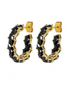 TAMARIN SG BLACK EARRINGS GOLD TAMARIN SG BLACK EARRINGS GOLD