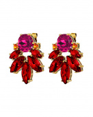 DRAGO SG RED / PINK EARRINGS GOLD DRAGO SG RED / PINK EARRINGS GOLD