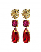 MISIA SG RED / PINK EARRINGS GOLD MISIA SG RED / PINK EARRINGS GOLD