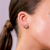 Miss Victoria stud Earring - Crystal (Gold)