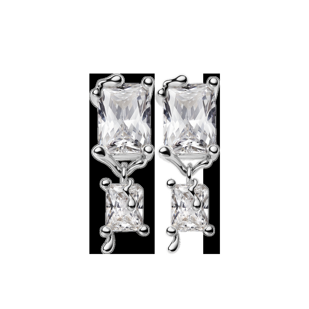 Roppongi Drop Earrings Silver