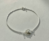 Uppland Bracelets 1 blomma silver 17+2 cm