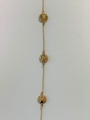 Uppland Bracelets 3 blommor Gold 17+1 cm