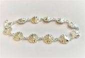Uppland Bracelets 10 blommor silver 18+1 cm