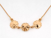 Uppland Necklaces 3 blommor Gold 42+3+5 cm