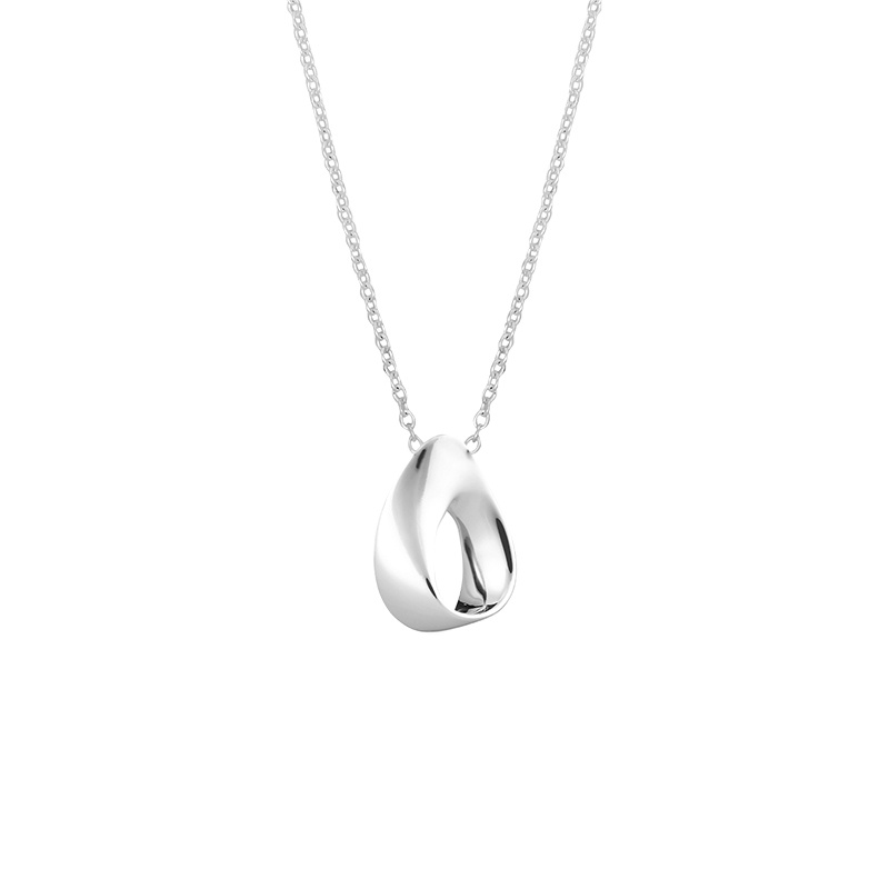 Aqua swirl small Necklaces Silver