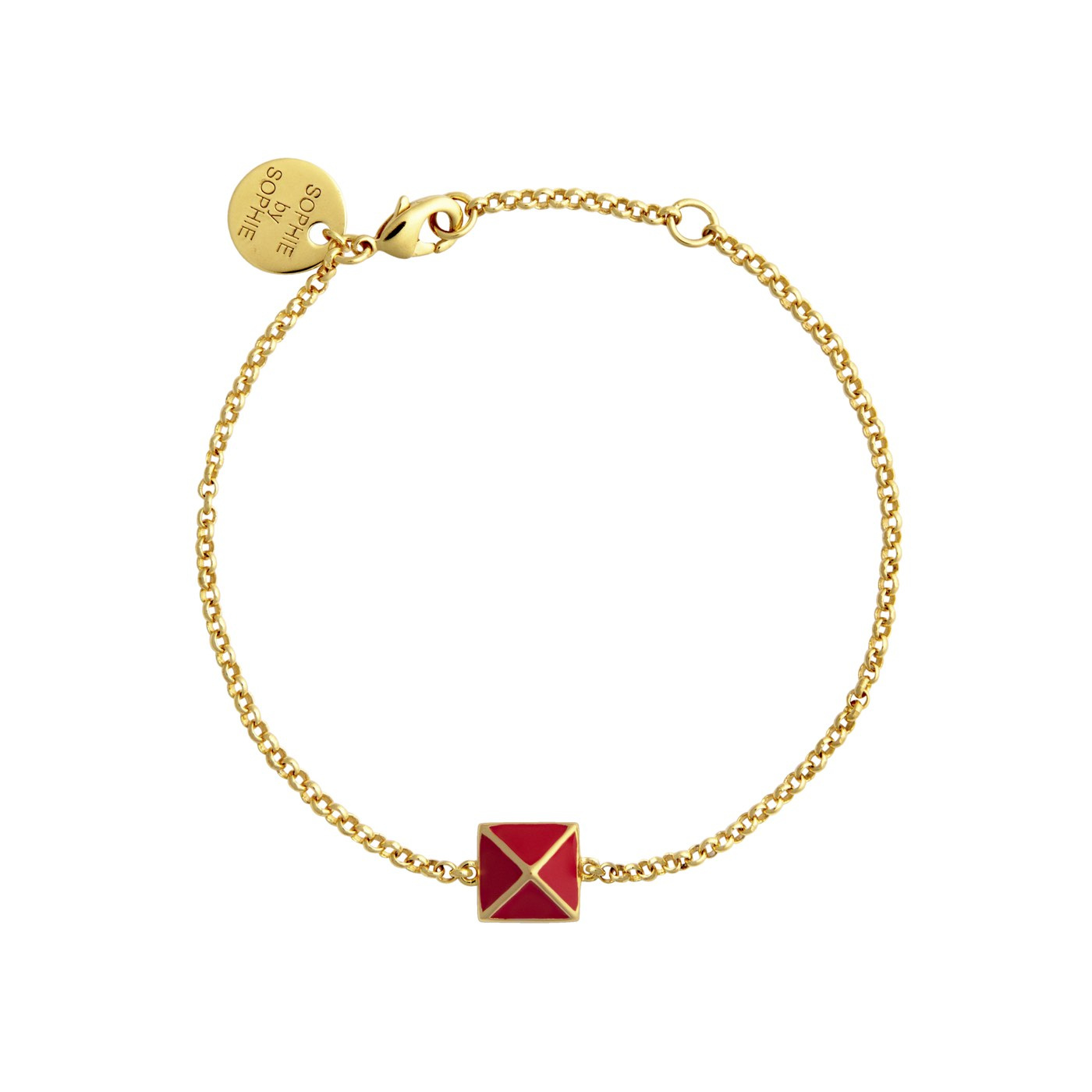 Enamel pyramid one stud Bracelets