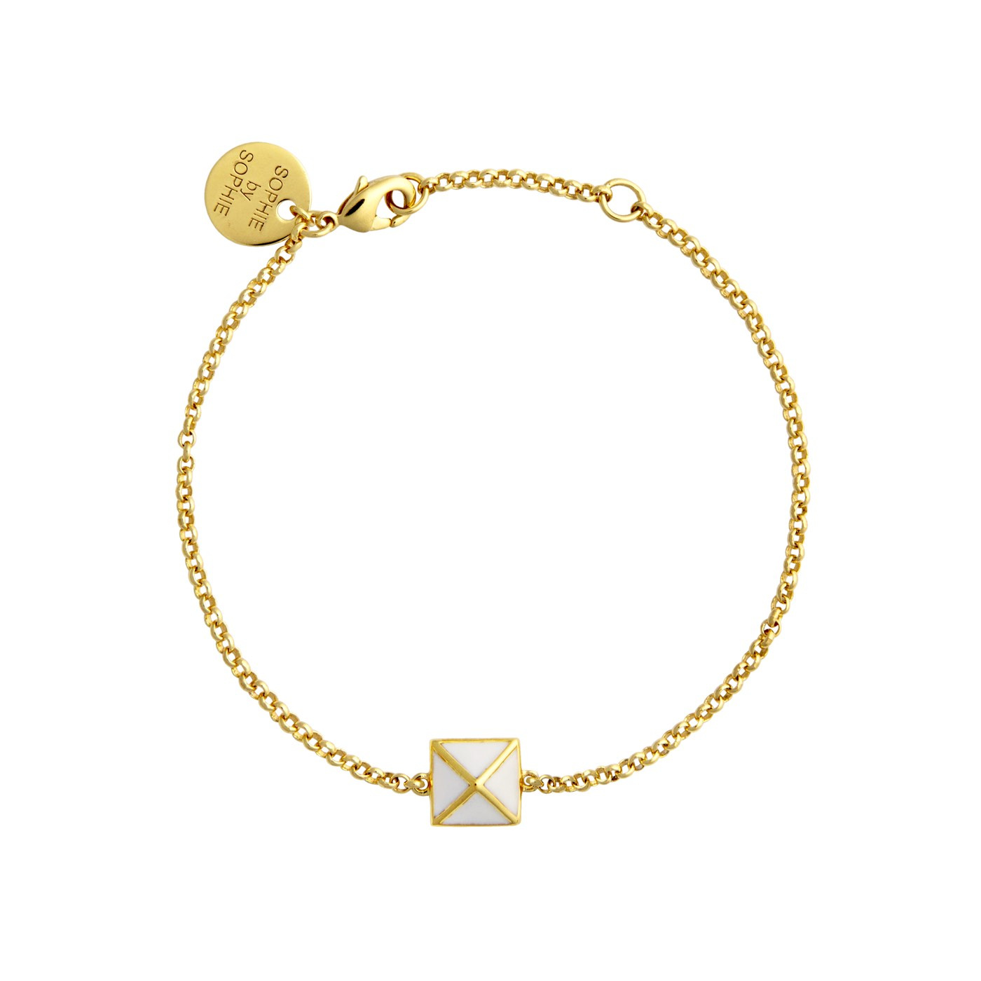 Enamel pyramid one stud Bracelets