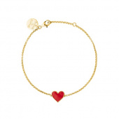 Enamel heart Bracelets Gold