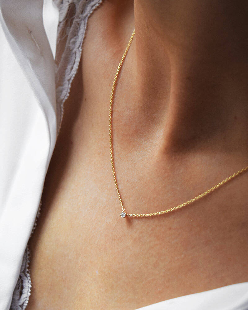 Diamond Sky drop Necklaces Gold