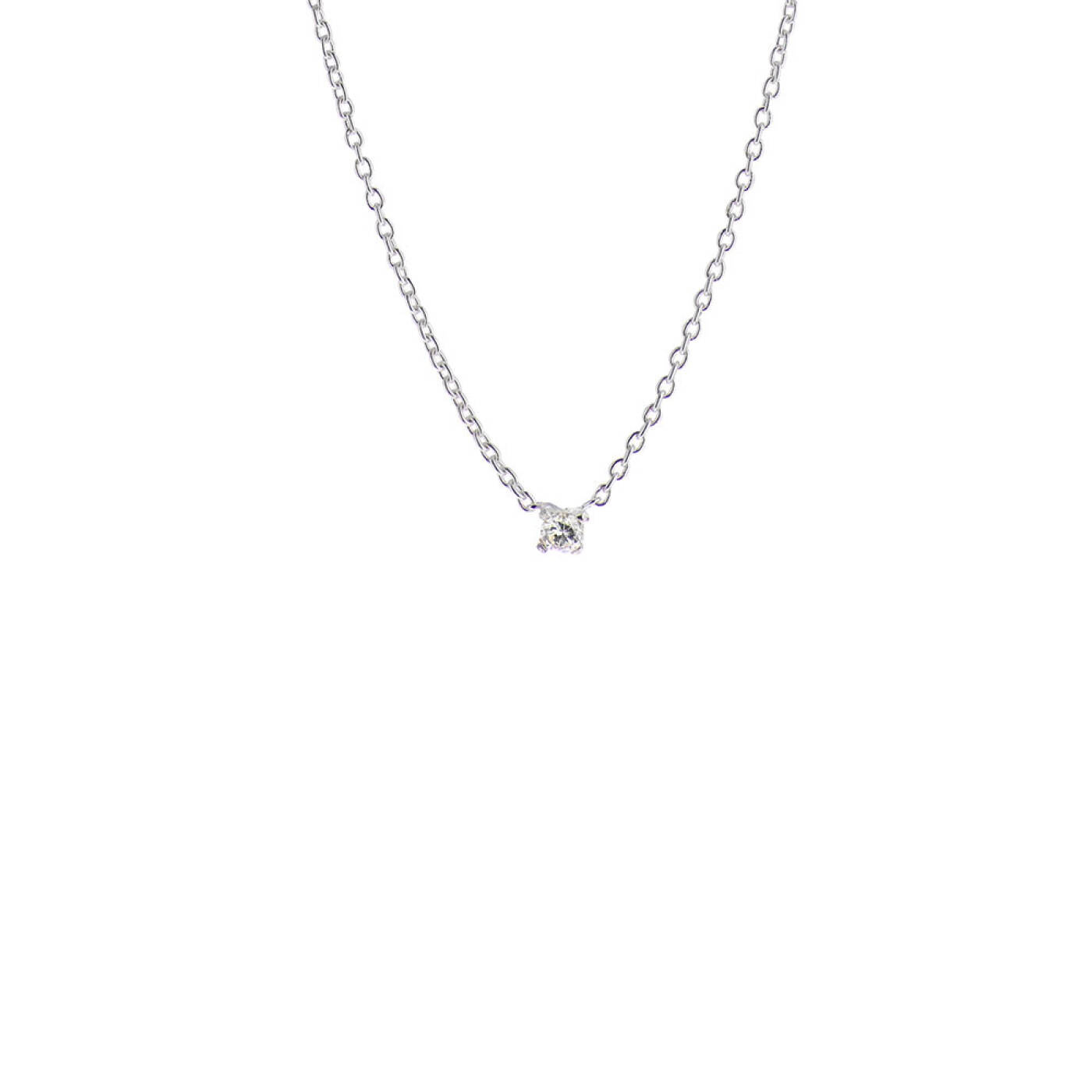 Diamond Sky drop Necklaces silver