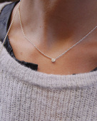 Diamond Sky single Necklaces silver