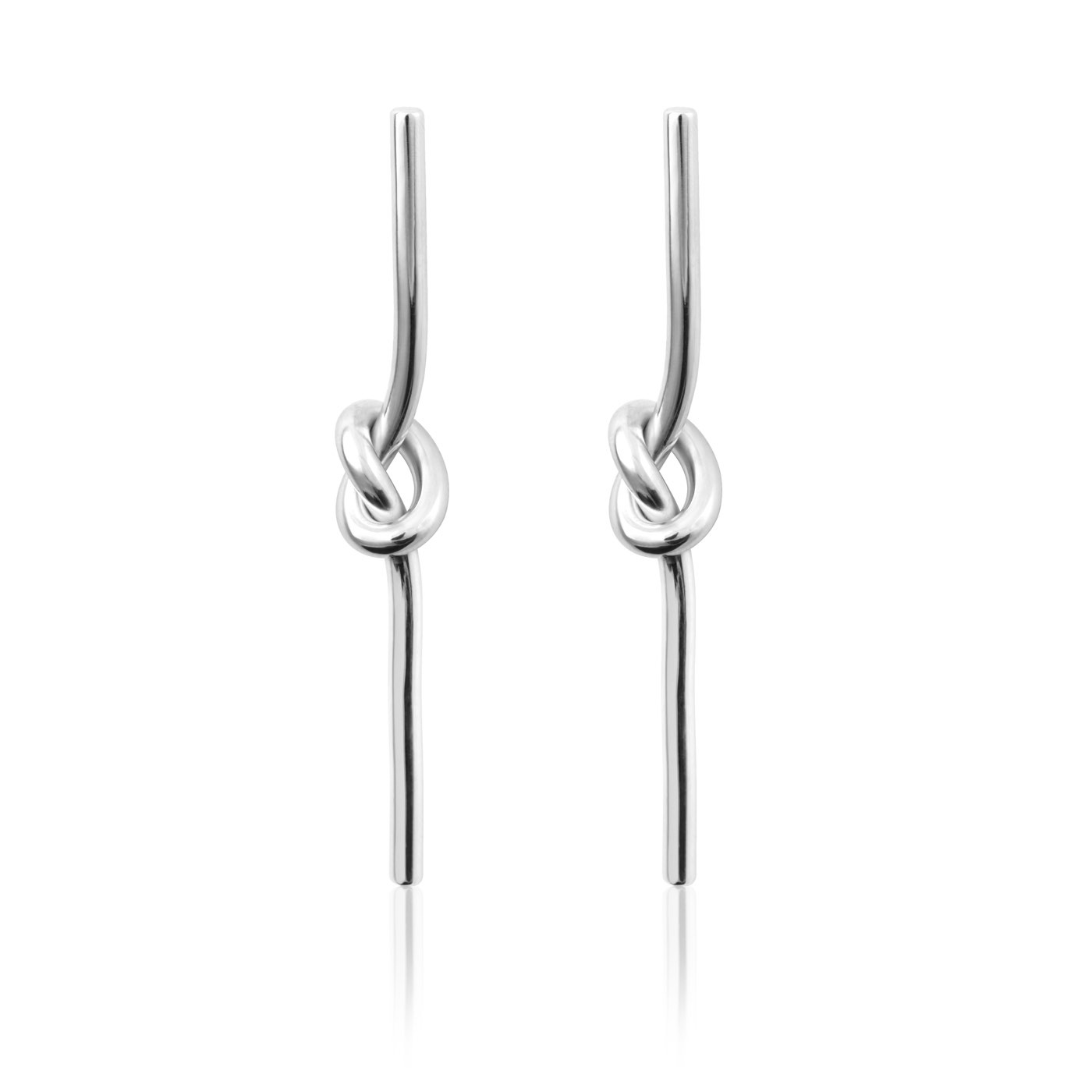 Knot Stick Earring (silver)