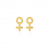 Woman Symbol Studs Earring (Gold)