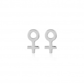 Woman Symbol Studs Earring (silver)