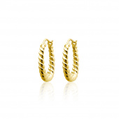 Twisted Mini Hoops Earring (Gold)