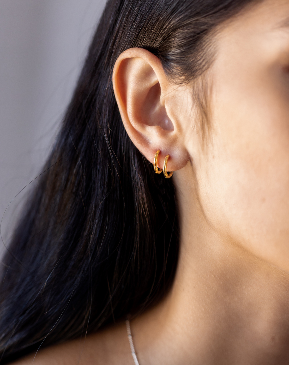 Beloved Fat Small Hoops Gold