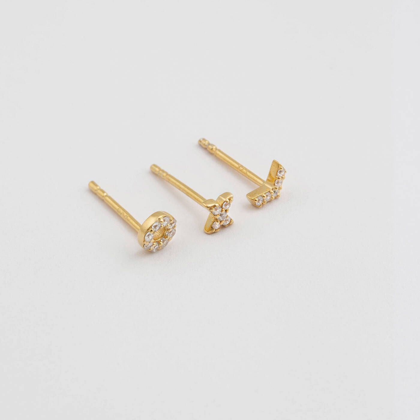 Mini Earring Collection Hugs and Kisses Gold