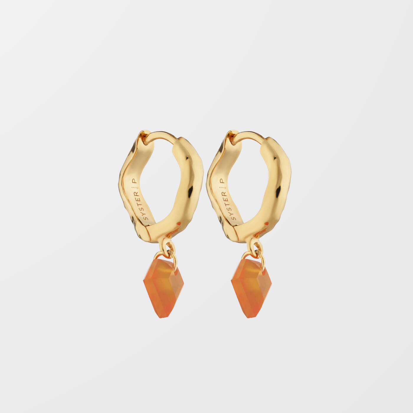 Diamona Carnelian Earring Gold