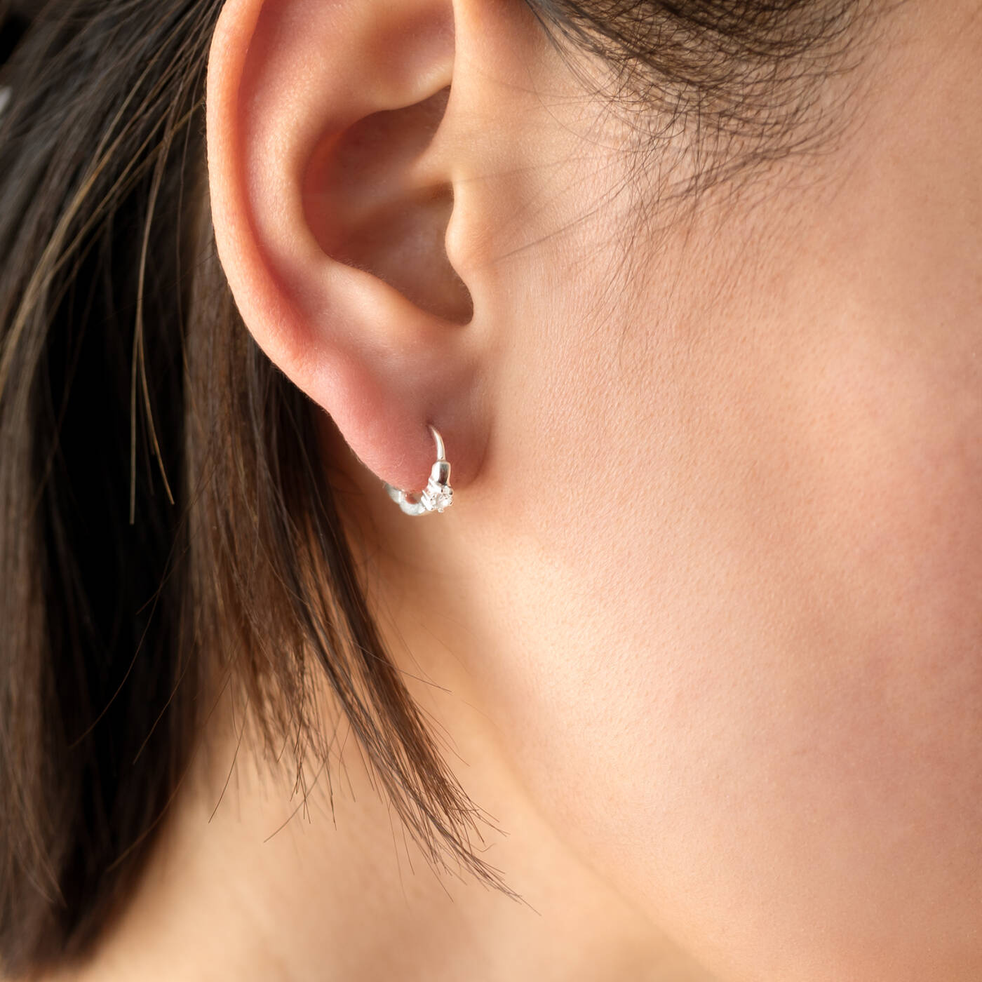 Mini Princess Hoops Silver