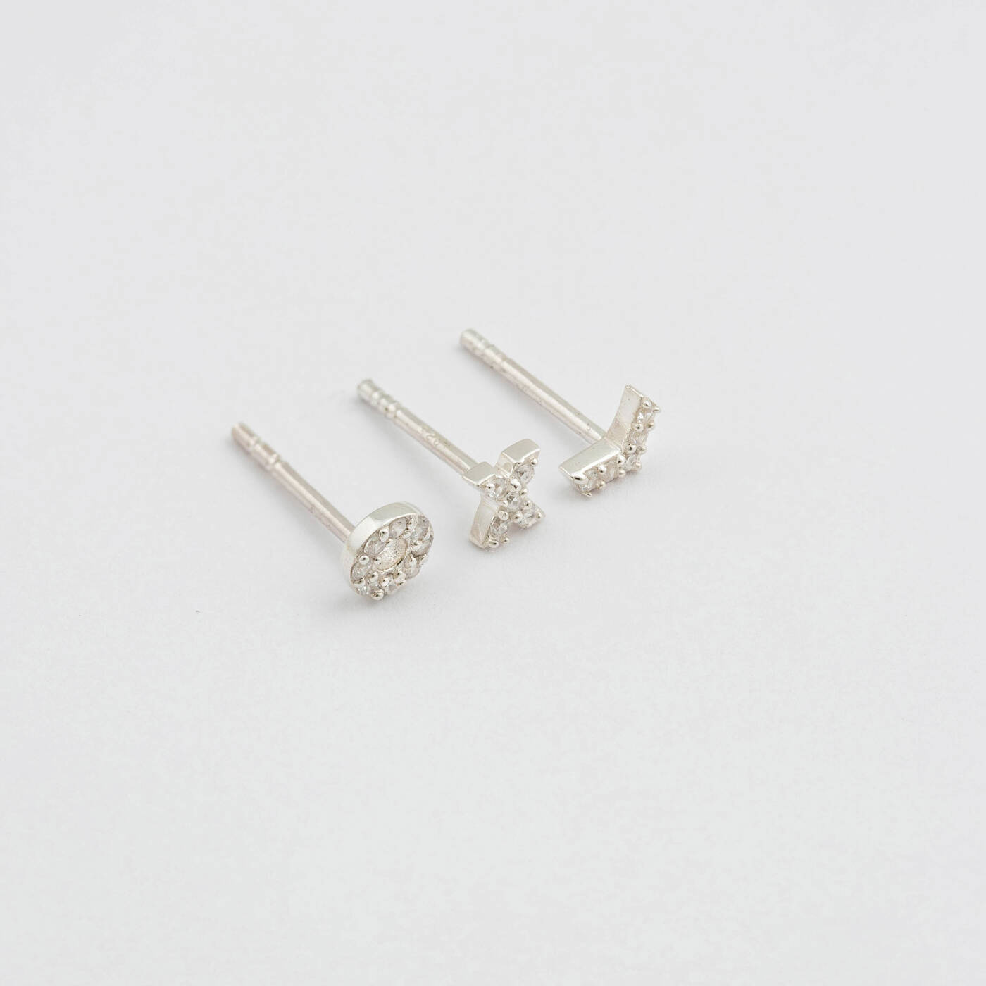 Mini Earring Collection Hugs and Kisses Silver