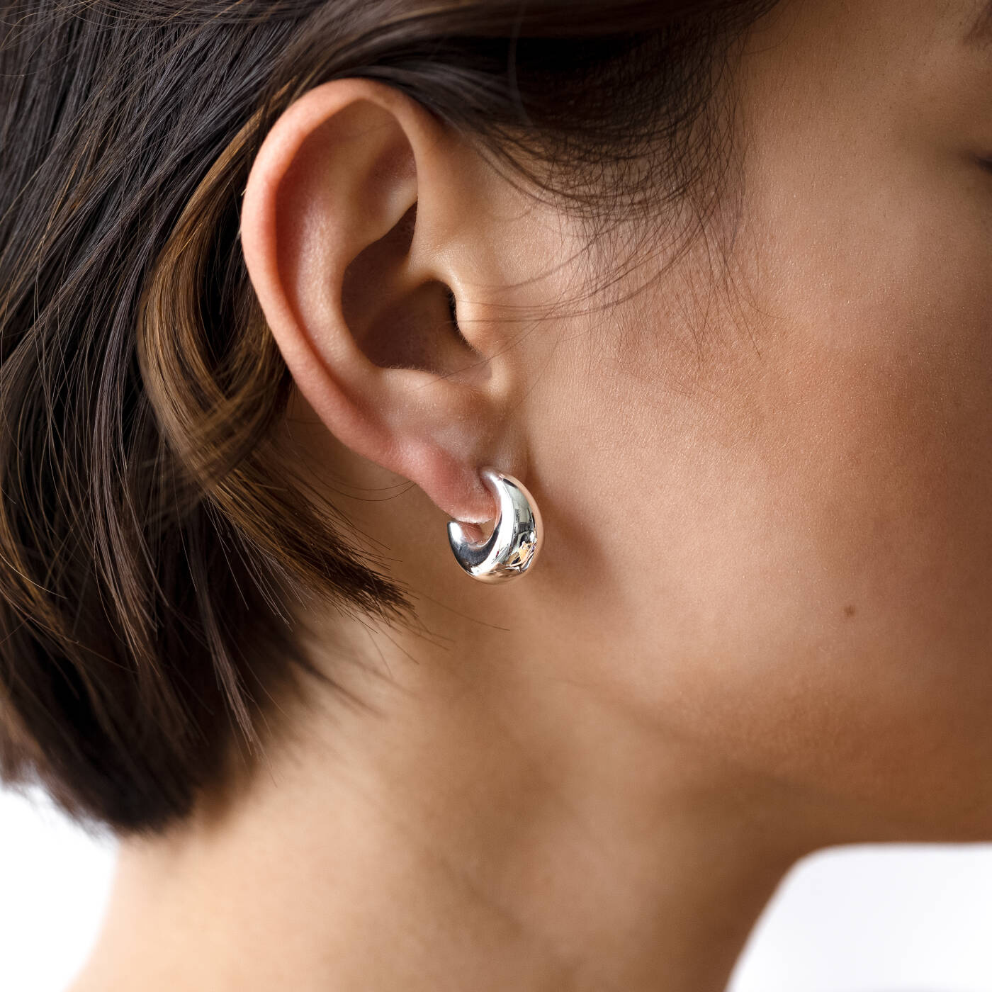 Bolded Little Sis Earring Silver