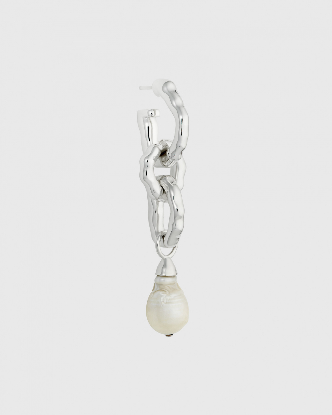 Mary Long Single Earring Silver