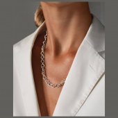 Les Amis drop chain Necklaces silver