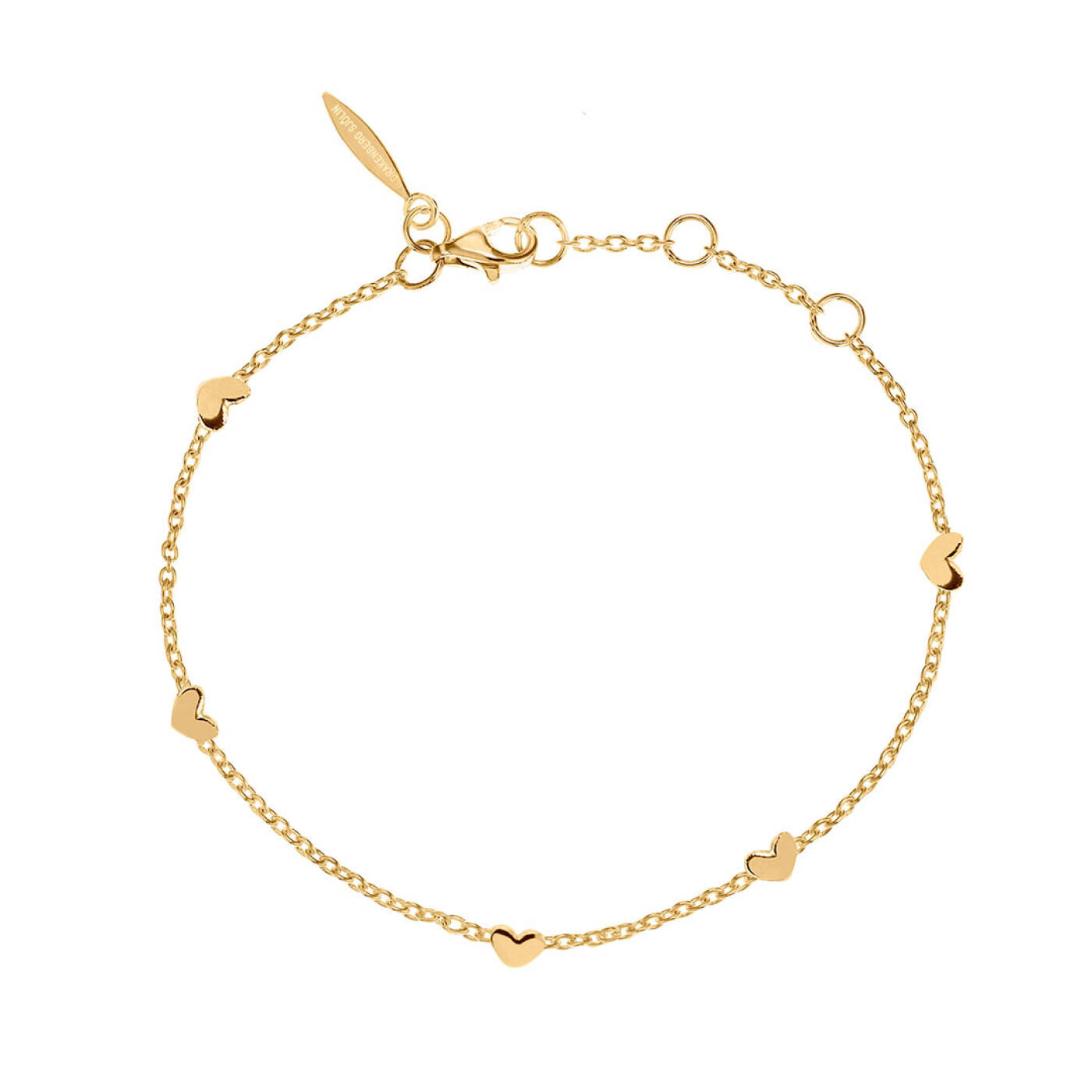 Loving heart drop full Bracelets Gold