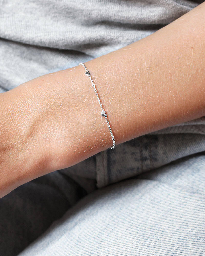 Loving heart drop full Bracelets silver