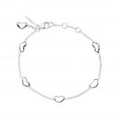 Loving heart medium Bracelets silver