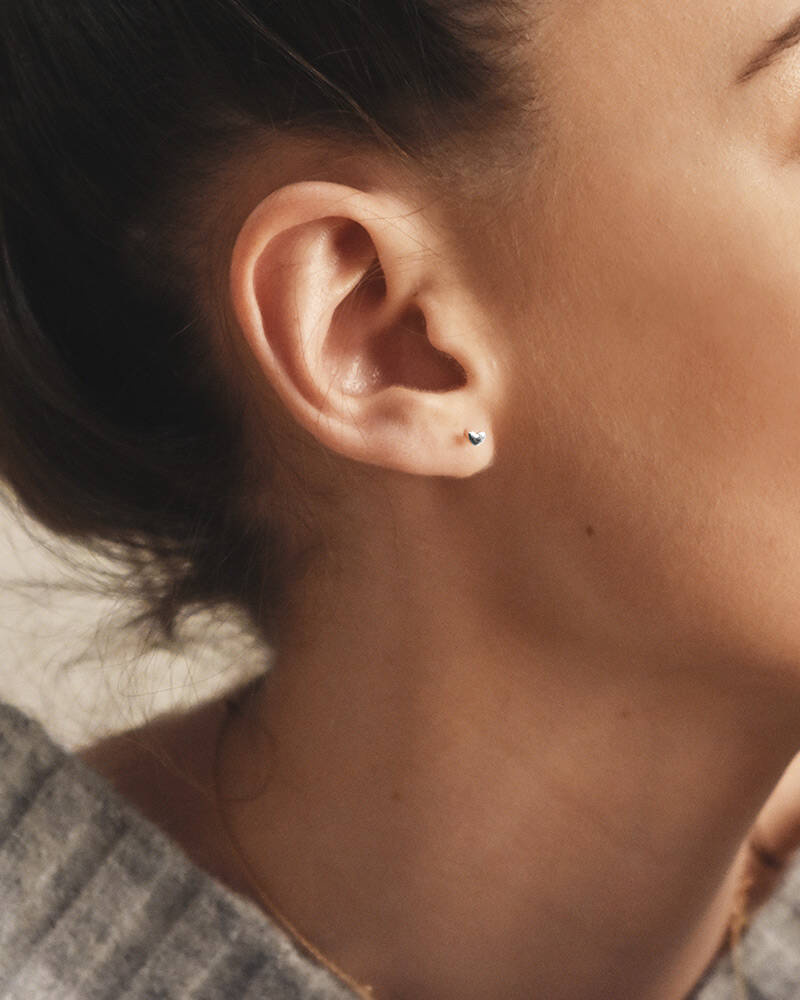 Loving Heart drop Earring silver