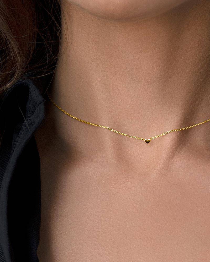 Loving Heart drop Necklaces Gold