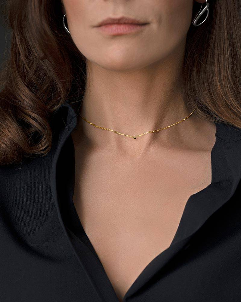 Loving Heart drop Necklaces Gold