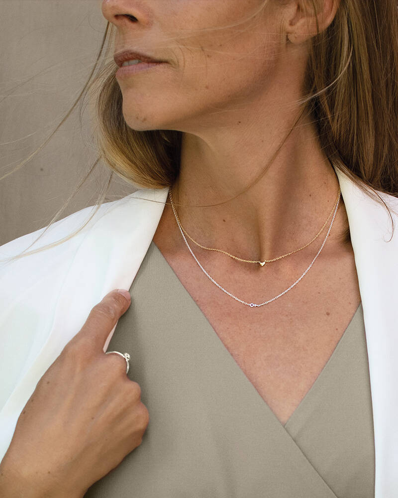 Loving Heart drop Necklaces Gold