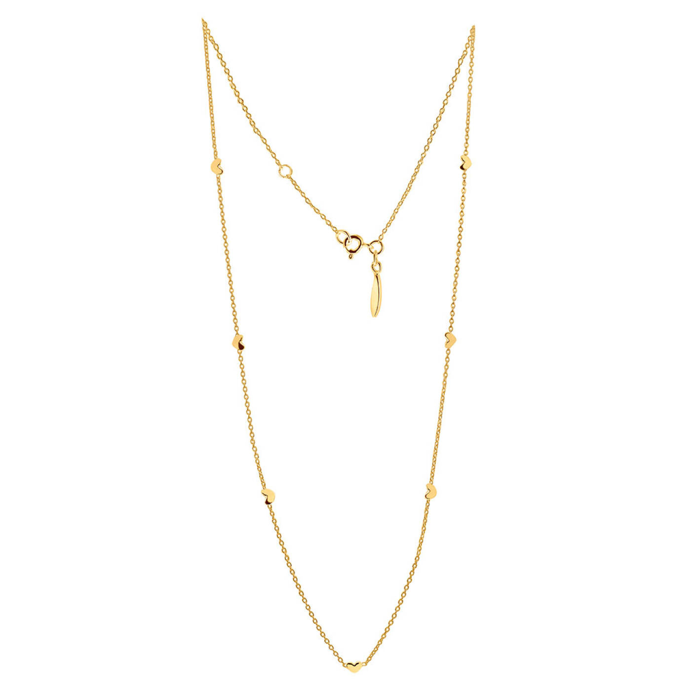 Loving heart drop full Necklaces Gold