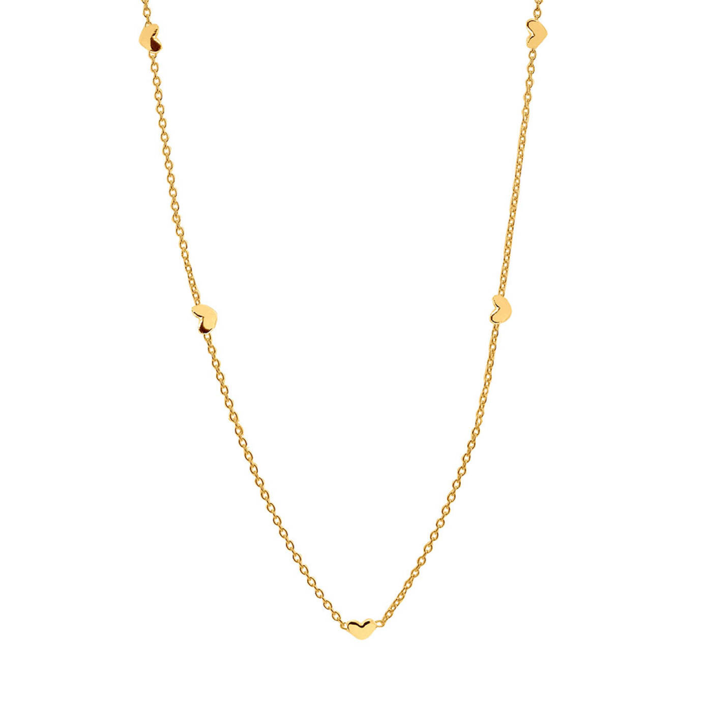Loving heart drop full Necklaces Gold