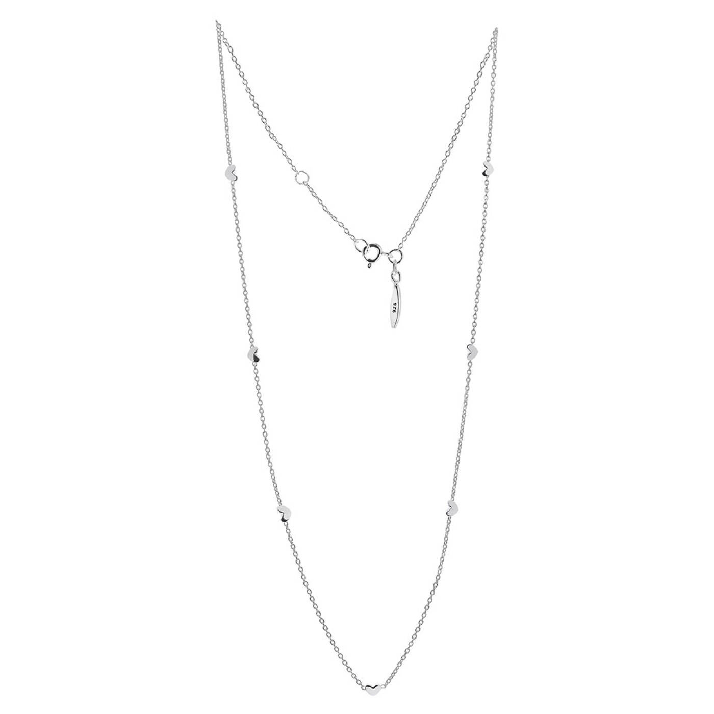 Loving heart drop full Necklaces silver