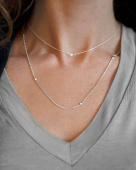 Loving heart drop full Necklaces silver