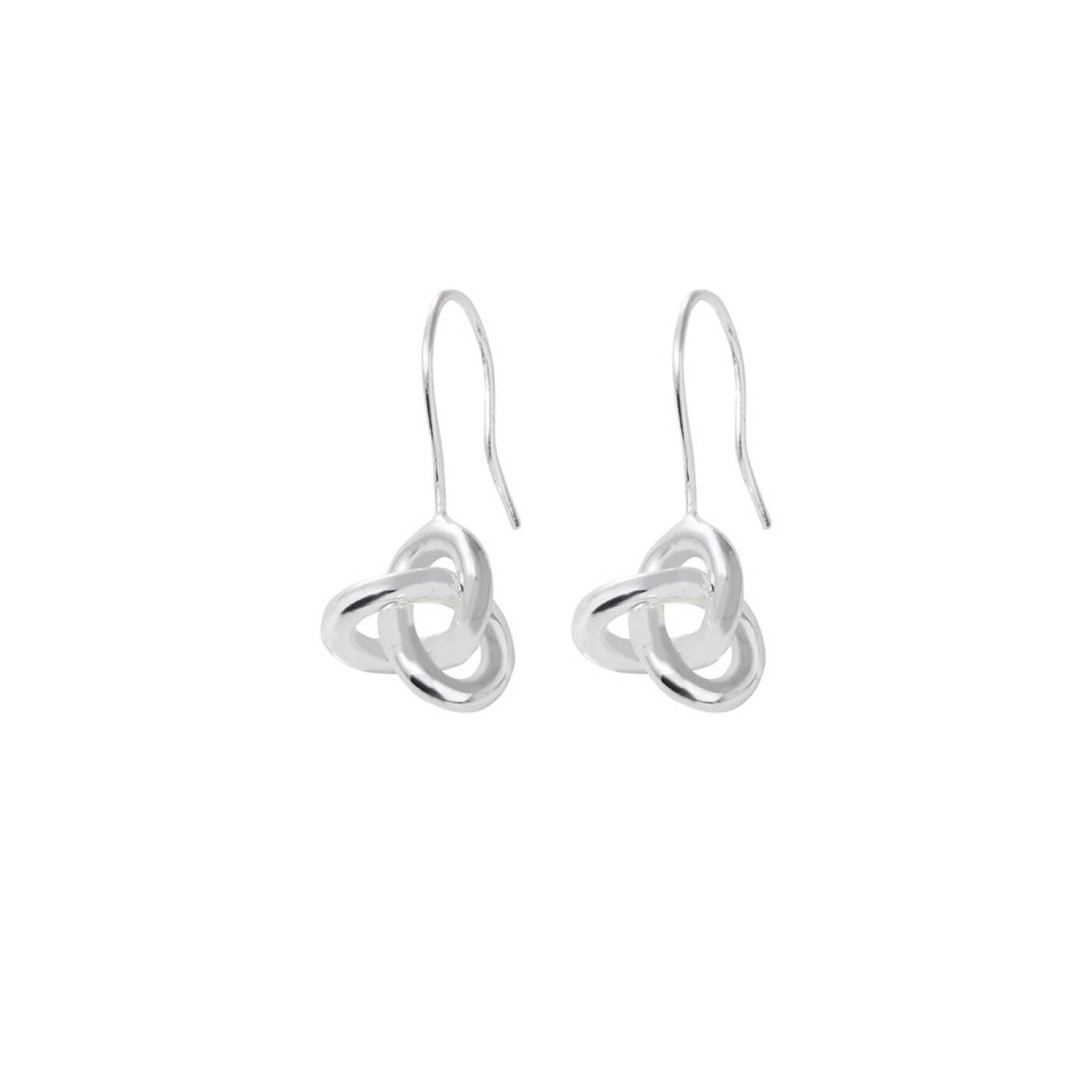 Le knot earrrings short silver