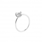 Le knot drop ring silver